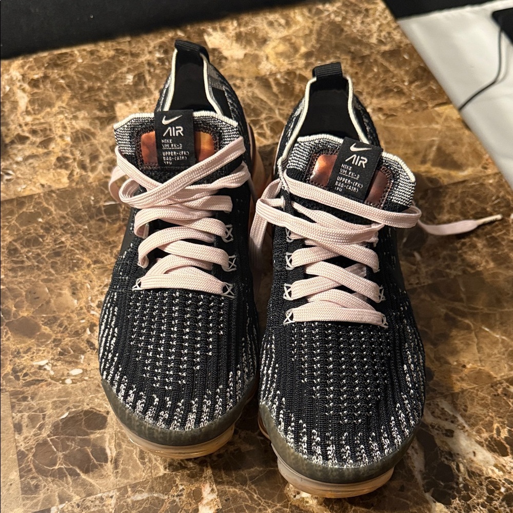 Nike Air Black and Pink Athletic Shoes